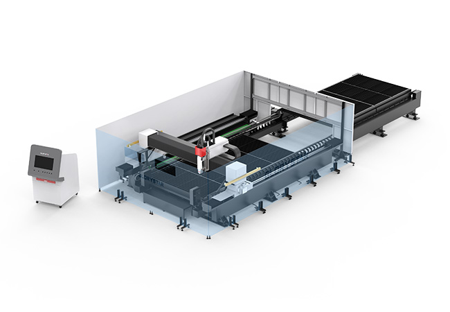 GS-CEL Series Full-protective Ground-rail-style Metal Laser Cutting Machine 8000-30000W