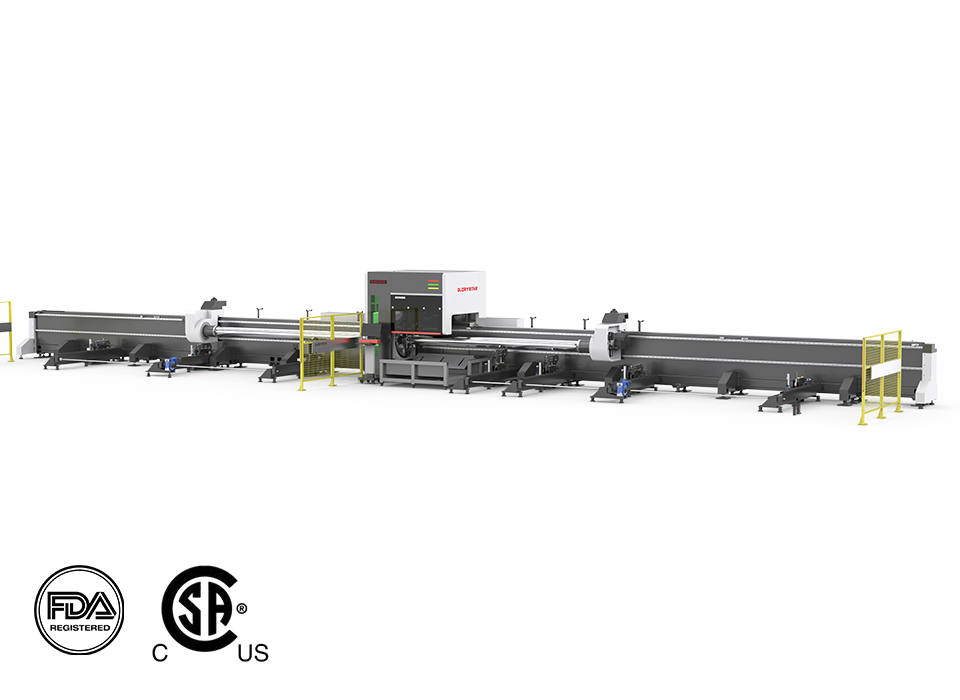 Three-Chuck Heavy-duty Fiber Laser Tube Cutting Machine Featured Image